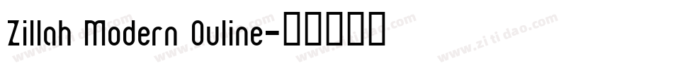 Zillah Modern Ouline字体转换